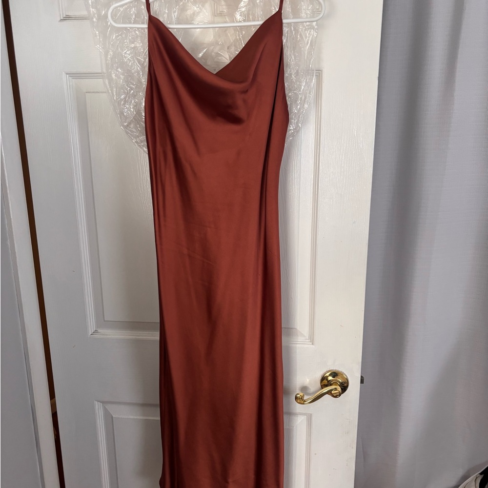 Petal & Pup Rust Midi Dress